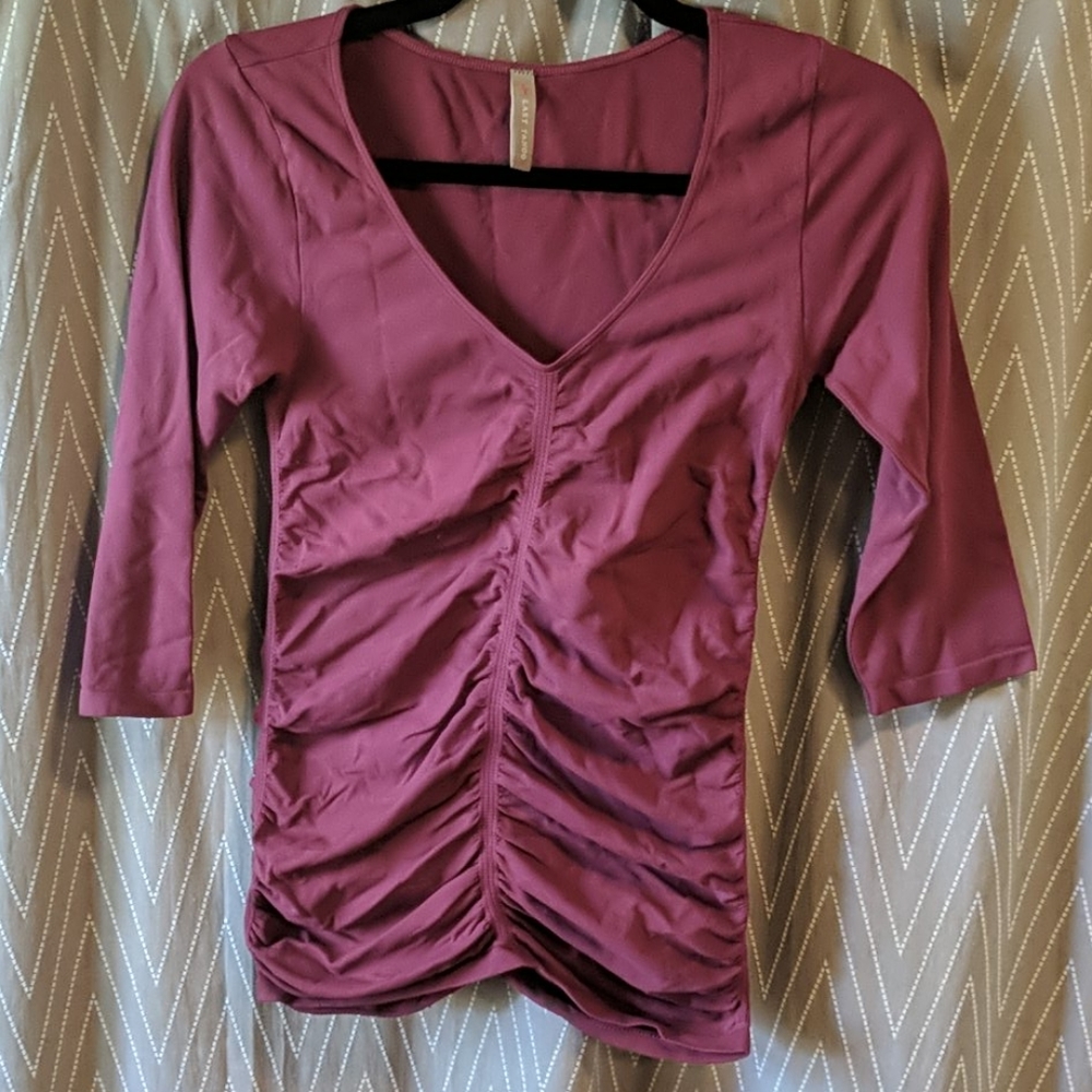 Cranberry Last Tango Scrunch Top